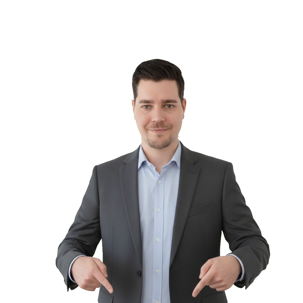 Armin Fradler zeigt auf die KI-QuickCheck Vorteile