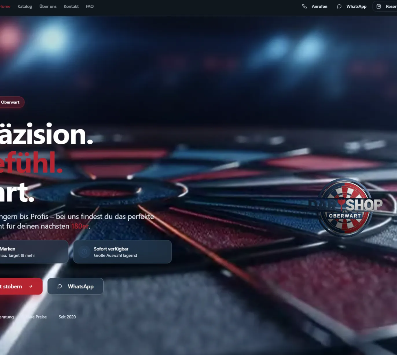 Moderne Website Darts-Arena Video-Hintergründe